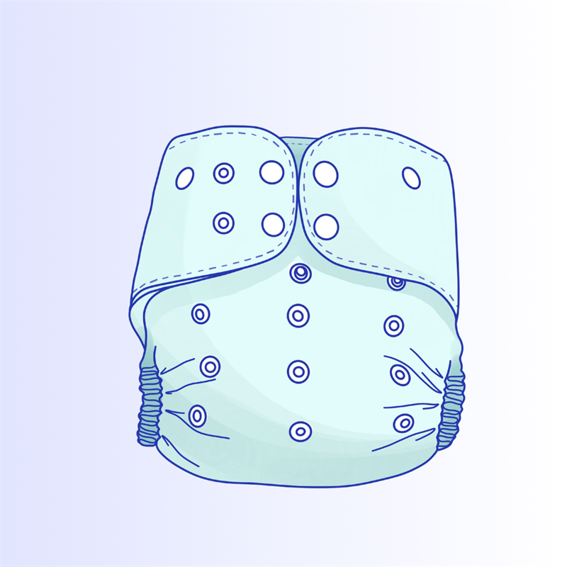 Baby Diaper Cover and Insert Drawing