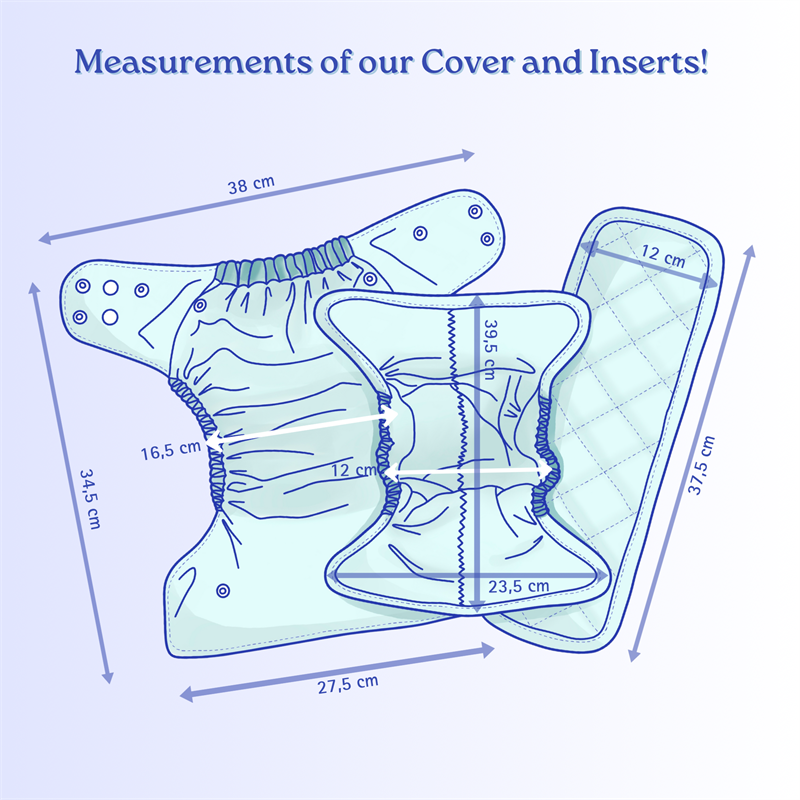 Measurements of our cover and inserts