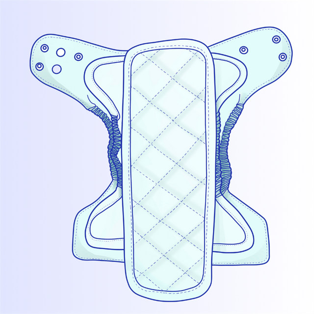 Baby Diaper Cover and Insert Drawing