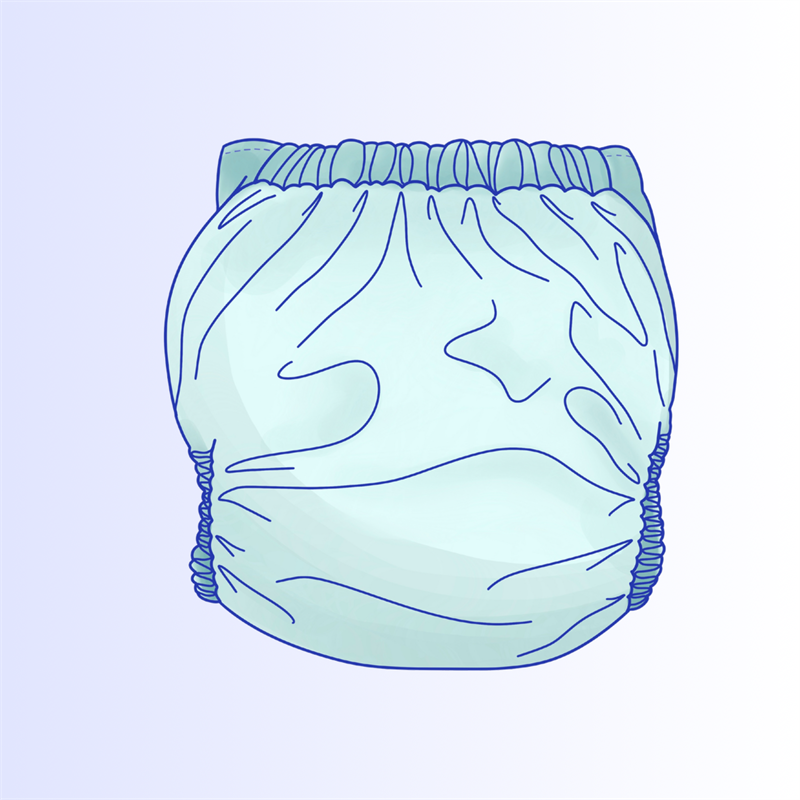 Baby Diaper Cover and Insert Drawing