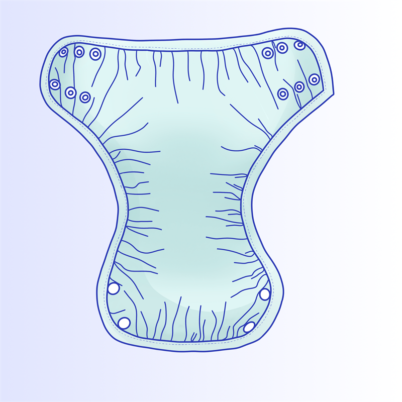 Properly fitted swim diaper on a toddler near a pool